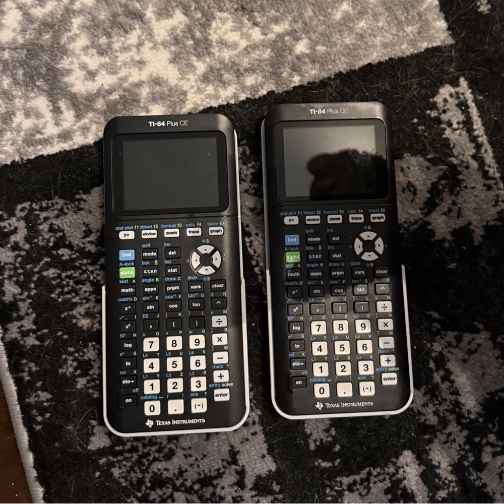 Texas Instruments TI-84 Plus CE Graphing Calculators in Black